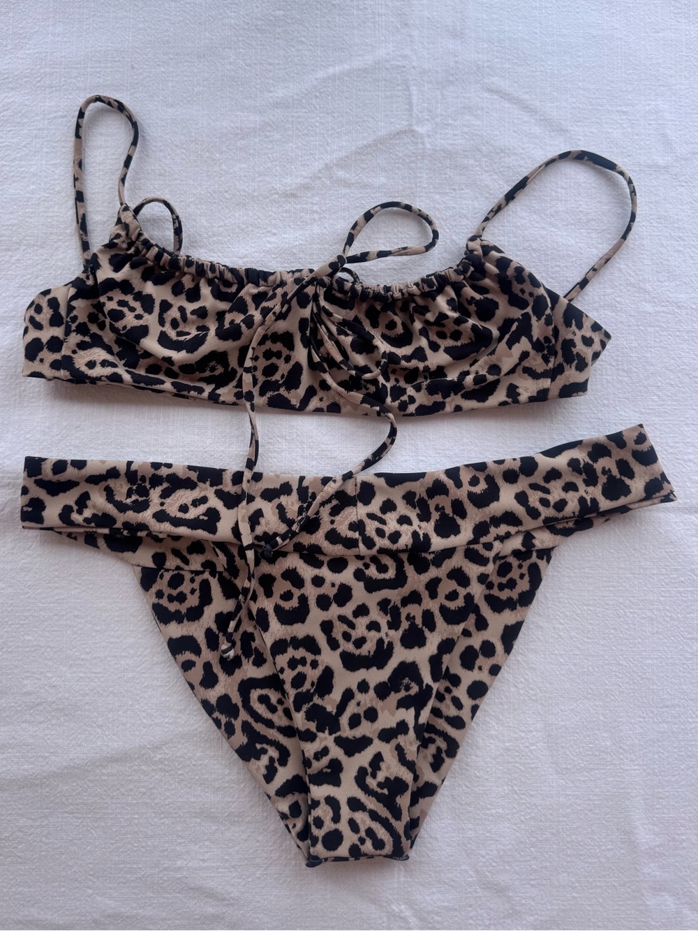 Skatie Leopard Print Bikini - Tan & Black